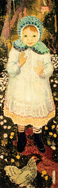 雌鶏と少女 1890年